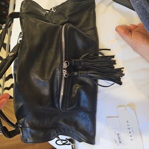 Sandro Paris Black Leather Purse.